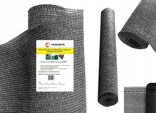 160 g SHADE NET, 95% COVERAGE FOR FENCE 1.2 x 25 m, ANTHRACITE