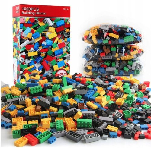  Building blocks BIG Set colorfully mixed MEGA SET up to 1000 pieces XXL