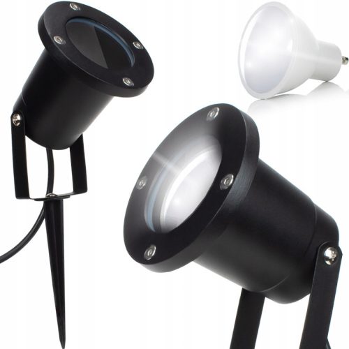  Recessed solar light Decorya black 31 cm 1 pc. + GU10 LED bulb 5W 400lm 4000K neutral white