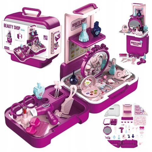  Children's dressing table Stator suitcase 3 in 1 cosmetics accessories mirror