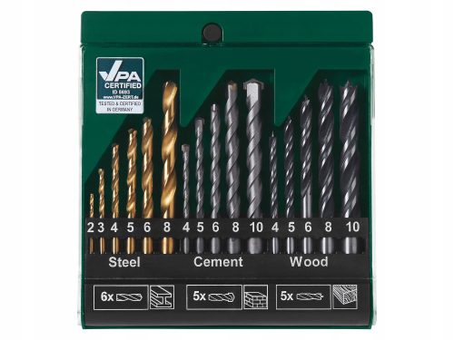 Parkside drill set for steel, wood, stone