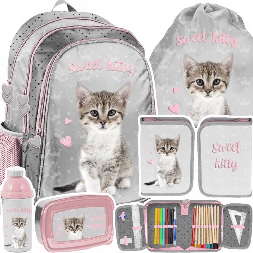  SCHOOL BACKPACK FOR A GIRL, CUTE CAT + 4 more products