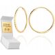  GOLD HOOP EARRINGS DIAMOND CUT 585 ENGRAVING GIFT