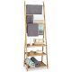 Relaxdays bathroom shelf, brown tones, 31 x 53 x 152 cm