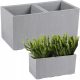  Lamela flowerpot 80 cm x 40 x 40 cm made of plastic in the colors grey and silver