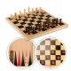  GAME 3in1 CHESS CONTROL BACKGROUND (NARDS) LARGE WOODEN SET 34x34 cm