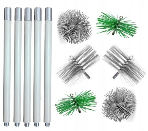 Chimney cleaning set from below 7 m (1.4) 6 brushes 140–160