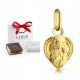  GOLD MEDAL 585 PENDANT OUR LADY OF CZESTOCHOWA IN A HEART + FREE GIFTS