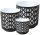  Flowerpot Lamela 14 cm x 14 x 15 cm Diameter 14 cm Plastic white, black + 2 more products