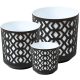  Flowerpot Lamela 14 cm x 14 x 15 cm Diameter 14 cm Plastic white, black + 2 more products