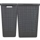  Curver 58l freestanding laundry basket, grey and silver tones