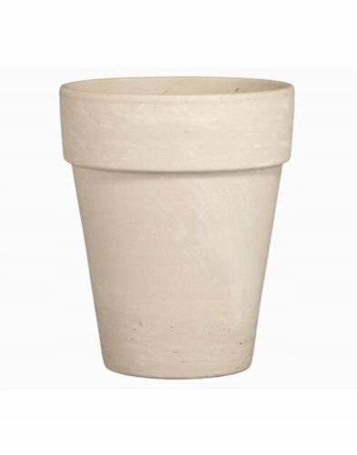  Spang flowerpot 20 cm x 17 x 20 cm diameter 16 cm natural ceramic, brown and beige tones, grey and silver tones