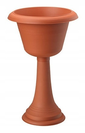  Form-Plastic flowerpot 37 cm x 37 x 58 cm Diameter 37 cm plastic in orange tones