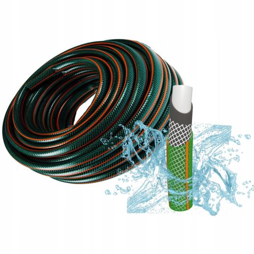  STRONG 4-LAYER ROLLED GARDEN HOSE 20M 1/2