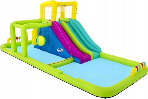 MEGA CASTLE, INFLATABLE PLAYGROUND, 2 SLIDES, SWIMMING POOL