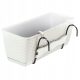  Prosperplast flowerpot 38.6 cm x 15.4 x 1 cm white plastic