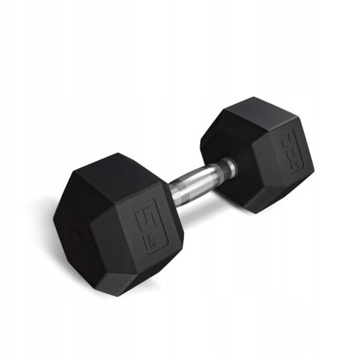  Trex Sport 1x 5 kg coated/rubberized fixed dumbbells