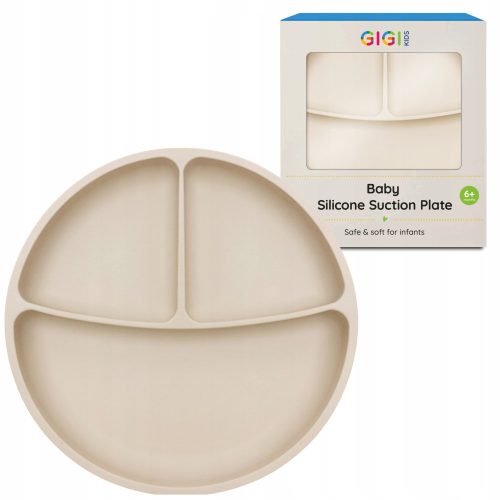  Gigi Kids Plate, white silicone