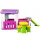 Garden House Set, Table, Slide, Pink Fi