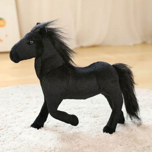  LARGE STANDING HORSE MASCOT HORSE BLACK 45CM