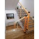 WOODEN STAIR RAILING, INTERIOR BALUSTRADE