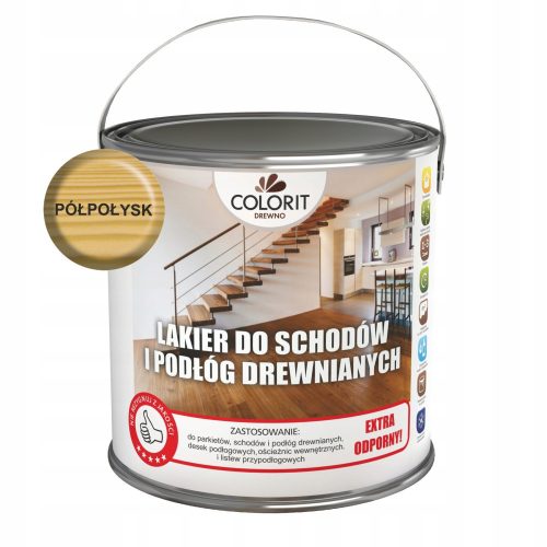 Wood Floor Stair Varnish 2.5 l – satin finish