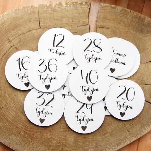  Set of photo plates with pregnancy months