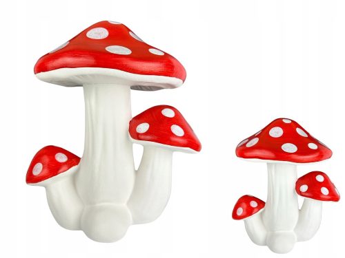  Decorative garden figure of a triple mushroom, 34 x 30 x 22 cm, Polish production