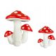  Decorative garden figure of a triple mushroom, 34 x 30 x 22 cm, Polish production