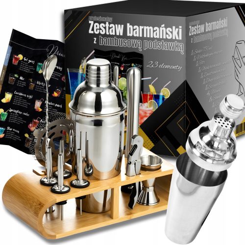 PROFESSIONAL BARTENDER SET FOR DRINKS SHAKER 23 ELEMENTS + FREE + Folding box 60 cm x 40 cm x 40 cm 450 g/m² 1 pc.