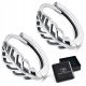  K461 Silver leaf earrings hoops clasps silver 925