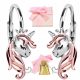  SILVER EARRINGS 925 UNICORN FOR GIRL CHILDREN ENGLISH GIFT