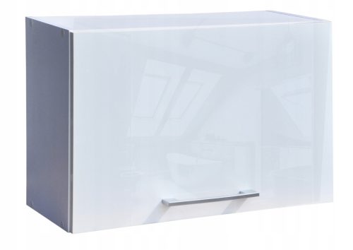 Hanging bathroom cabinet with flap, glossy 60