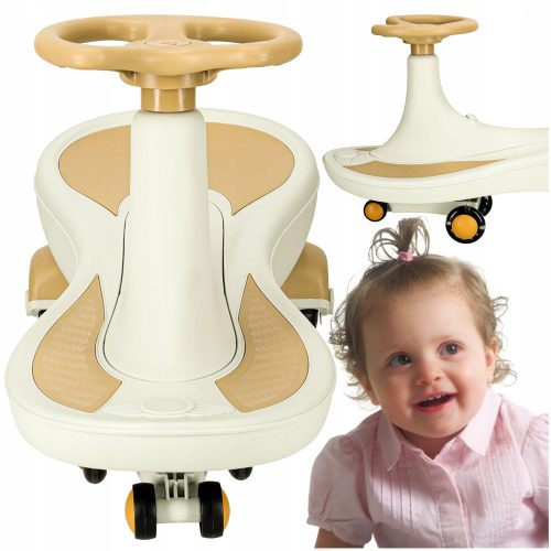  LED gravity ride-on device Ikonka KX4220 76 cm beige max 100 kg