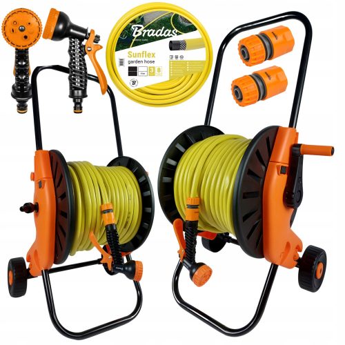  Carry the garden hose on a cart, reel, rammer, gun or sprinkler, 1/2-50 m