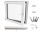 PVC window Lorac RU50x50B-58L white left 50x50 cm