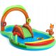 PLAYGROUND, INFLATABLE POOL WITH SLIDE + BALLS