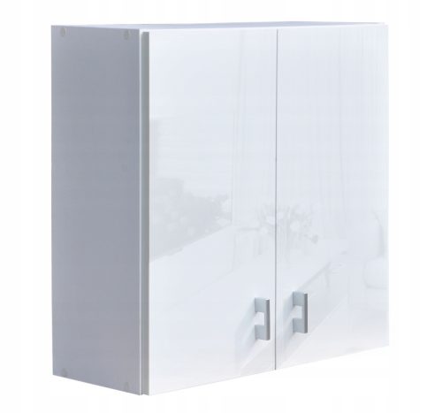 Amos Furniture Hanging Bathroom Cabinet, Gloss White, 60 x 23.9 x 60 cm