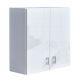 Amos Furniture Hanging Bathroom Cabinet, Gloss White, 60 x 23.9 x 60 cm