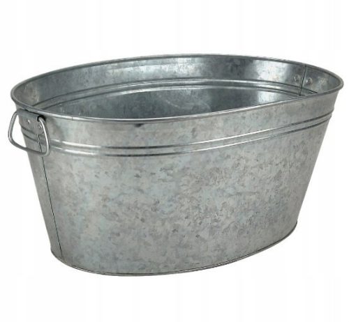  Whirlpool flowerpot 55 cm 38 cm, galvanized, metal, large, ZWY