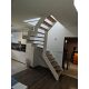 wooden staircase, steel construction, metal roof floor