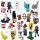  Mini BLOCKS MINECRAFT HUMAN FIGURES 24 pieces + ACCESSORIES