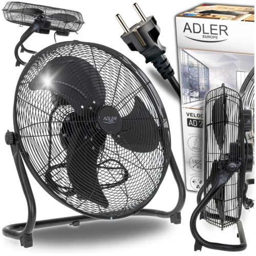  Circulateur d'air ventilateur sur pied ADLER EUROPE, ventilateur 45 cm, 200 W noir