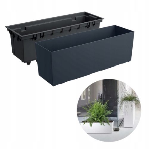  Prosperplast flowerpot 58 cm x 18 x 19.5 cm diameter 20 cm plastic black