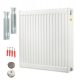 Flat radiator Diamond 3552 W white 1600 x 600 x 105 mm - side connection