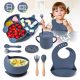  tableware set silicone, wood) bundled