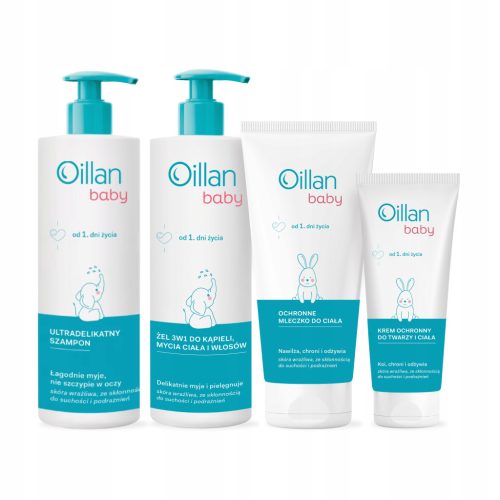 OILLAN Baby Complete Natural Care Set for Sensitive Skin
