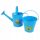 BLUE GARDEN SET WATERING CAN + BUCKET FOR CHILDREN