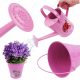 PINK GARDEN SET, WATERING CAN + BUCKET FOR CHILDREN