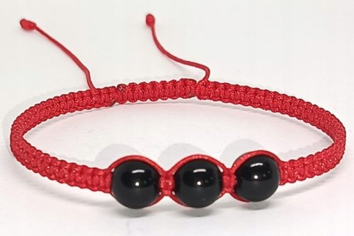  Bracelet black tourmaline natural stone red thread talisman